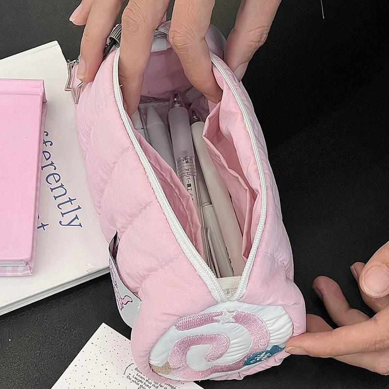 Multifunctional Makeup Pouch Large Capacity Pencil Cases For Women Girls Cute Cartoon Storage Bag Stationery School Supplies