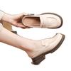 Kleiner Mann erhöht die Höhe des Taschenkopfes und halbe Hausschuhe für Frauen zum Tragen im Sommer 2025, neue Slipper ohne Absatz, Leder-Loafer
