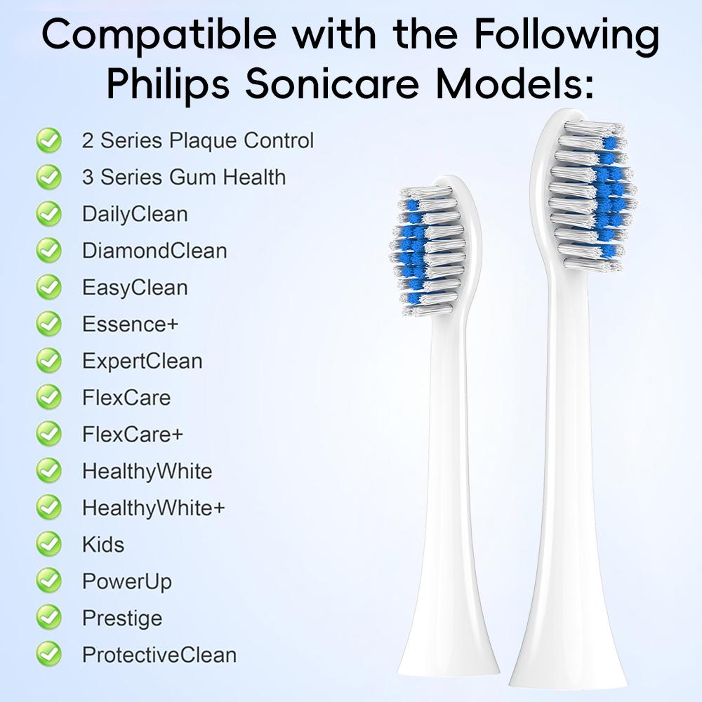 Compatible with Philips Sonicare Electric Toothbrush Replacement Toothbrush Brush Heads, Multifunctional Brush Head for Sonicare