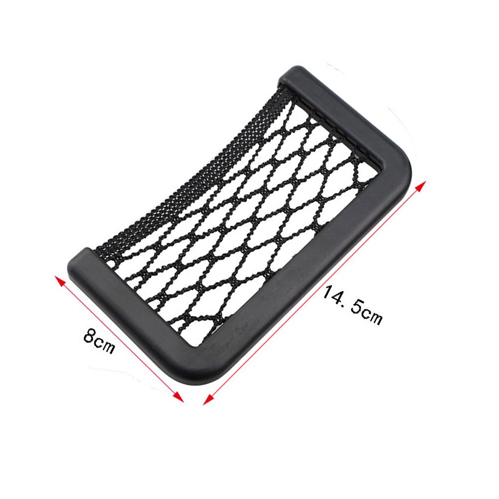 

Car Organizer Storage Bag Auto Paste Net Pocket Phone Holder Accessories 19.5*8CM 8*14.5CM Universal Car-Styling