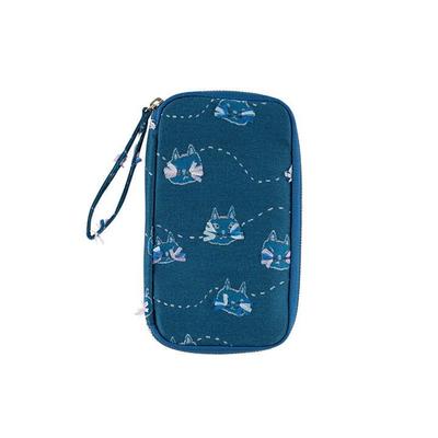Hobonichi Small Drawer Pouch Whisker Cat Blue Organizer Japan