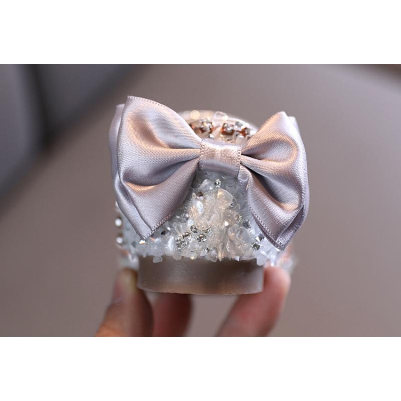Summer New Style Korean Rhinestone Bowknot Girls' Sandals, Princess Shoes, Children's Shoes, Spring Style Girls' Leather Shoes, Trendy