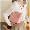 2025 Korean Minimalist Embroidered Bucket Bag - Versatile Shoulder Handbag for Work & Commute