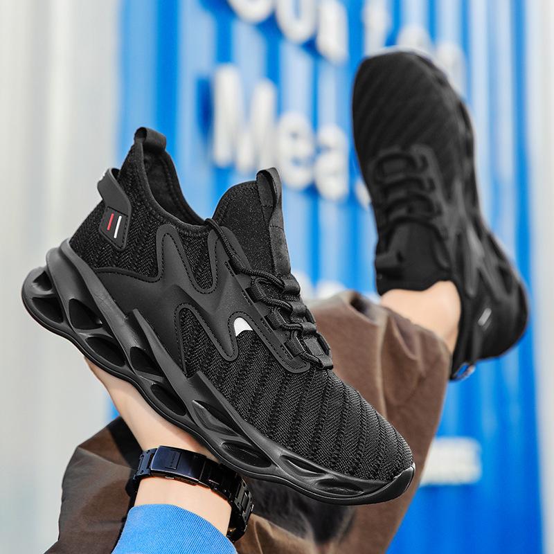 Mode Übergröße Herrenschuhe Blade-Schuhe Herren Frühling und Sommer Fliegenstrick-Mesh Freizeitsportschuhe