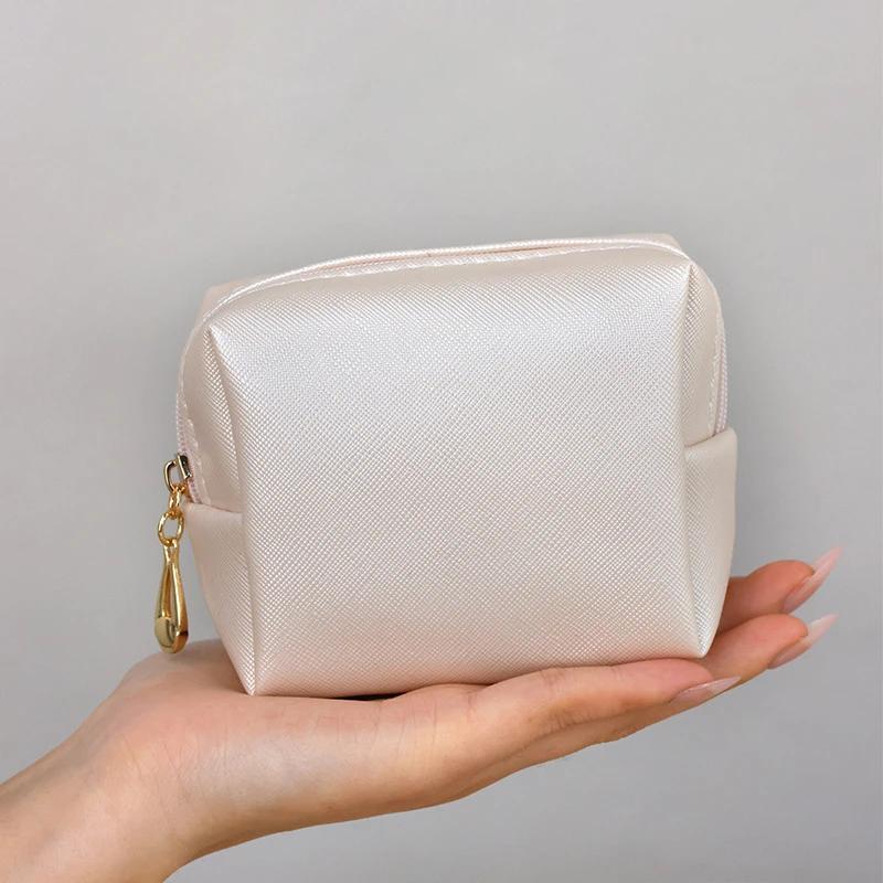 Mini Makeup Bag for Purse PU Cosmetic Bag Waterproof Toiletry Bag Traveling Makeup Bags Lipstick Cosmetic Pouch Storage Cases