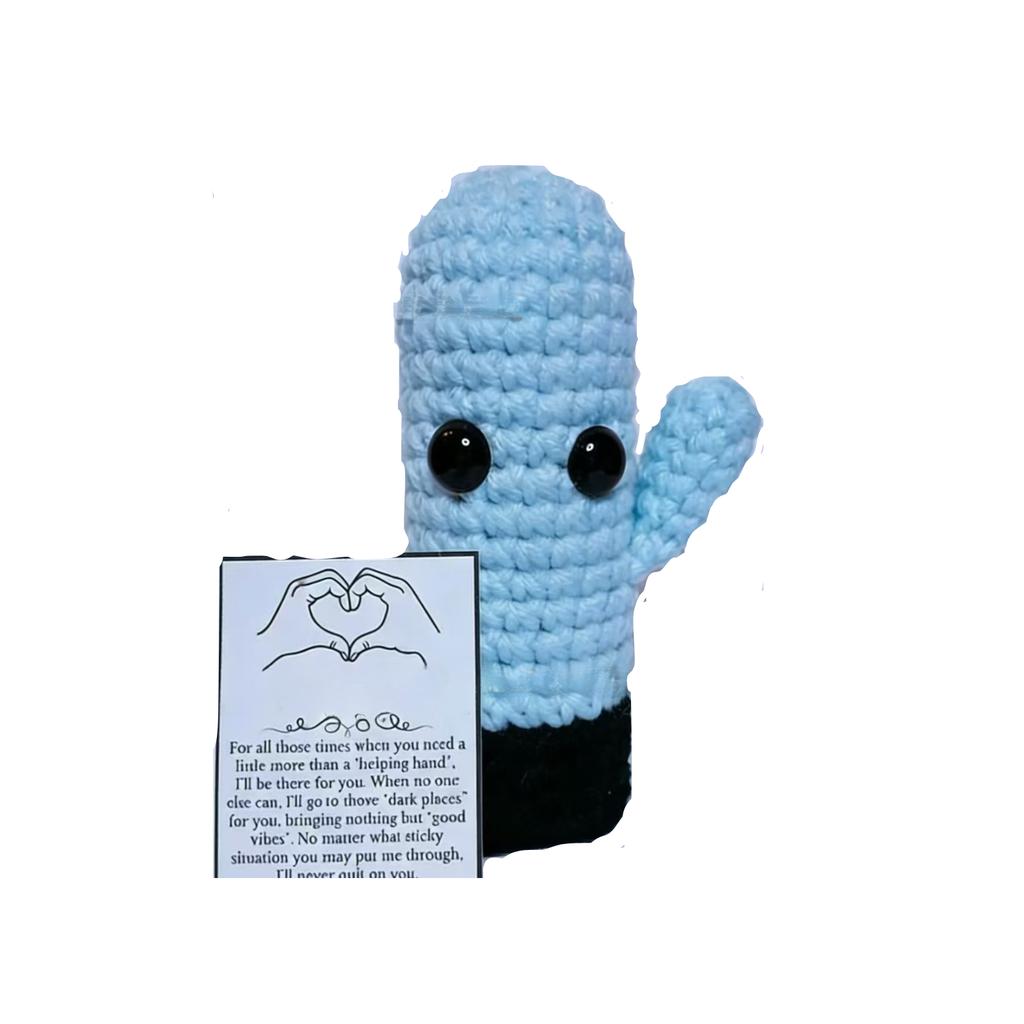 Meticulously Crafted From Soft Yarn, This Unique Knitted Toy Offers A Quirky, Tactile Comfort.