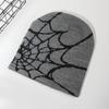 Strick Spinne Netz Design Mütze Skullies Beanies für Männer Frauen Pullover Mützen Y2k Goth Warme Beanie Mützen Neue Hip-hop Street Mütze
