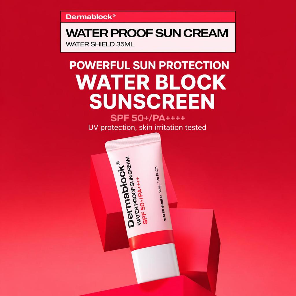 Cellfusion C Dermablock Waterproof Sun Cream SPF50+ PA++++ 35ml (3 Options) - DAISO