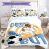 Ensemble de literie Olympique de Marseille 3 pièces Housse de couette Fermeture Comprend 1 housse de couette et 2 taies d'oreiller, Doux et confortable pour toutes les saisons.