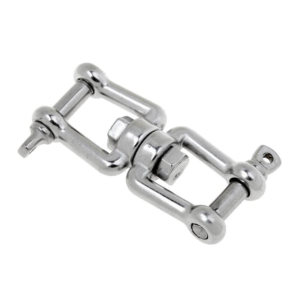 Marine Grade Steel Anchor Swivel Shackle with Double Swivel Jaw Designs Corrosions Resistant Chain Connector for Boats