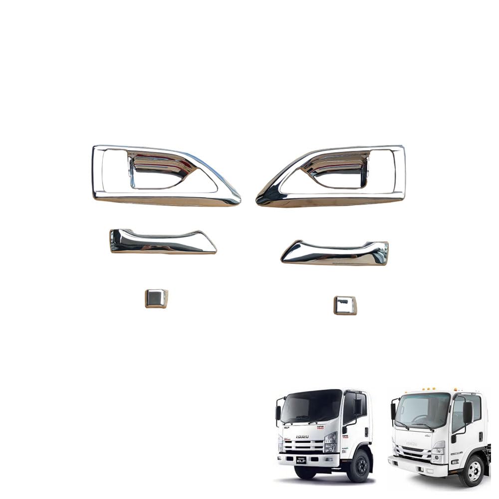 Chrome Inner Handles and Right for Isuzu 07 Elf Plated Parts (Left Set) Trucks, [Used]