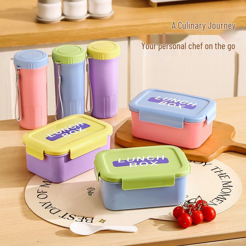 Hanlu 304 Stainless Steel Divided Insulated Lunch Box with Spoon