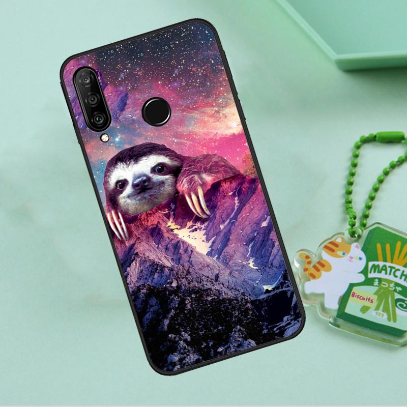 Kawaii Cute Sloth Face For Huawei Nova Y90 Y70 Y60 Y61 Y91 Y72 9 10 SE 12i 12s 11i 5T P60 Pro P20 P30 P40 Lite Case