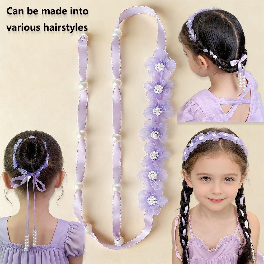 Boho Stil Geflochtenes Haarband Organza Spitze Haaraccessoires Süßes Mädchen Haar Stirnband Verkleiden