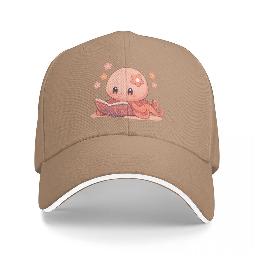 Cute Kawaii Octopus Reading a Book Baseball Cap Hat Man Luxury Horse  Men Womens