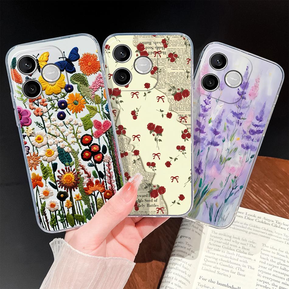 Phone Case For Honor 600 Lite 500 Smart 5G Cute Fish Bubble Phone Cover Soft Transparent Silicone Anti Slip Lightweight Funda