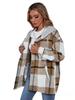 Women's Plaid Flannel Wool Blend Hooded Coat - Autumn/Winter 2023 European & American Style