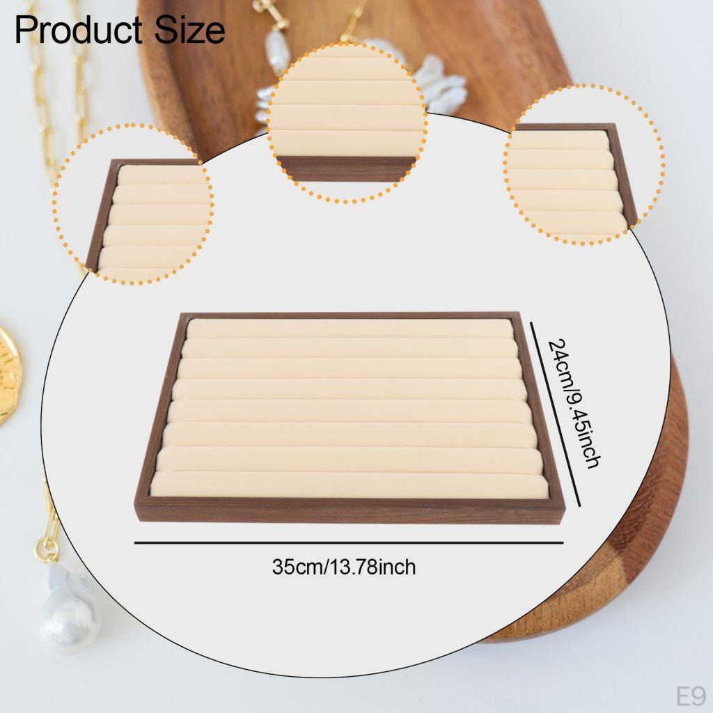 13.7 X 9.4 Inch Wooden Jewelry Organizer Tray for Dresser, Desk, Multi-Functional Storage Tray,