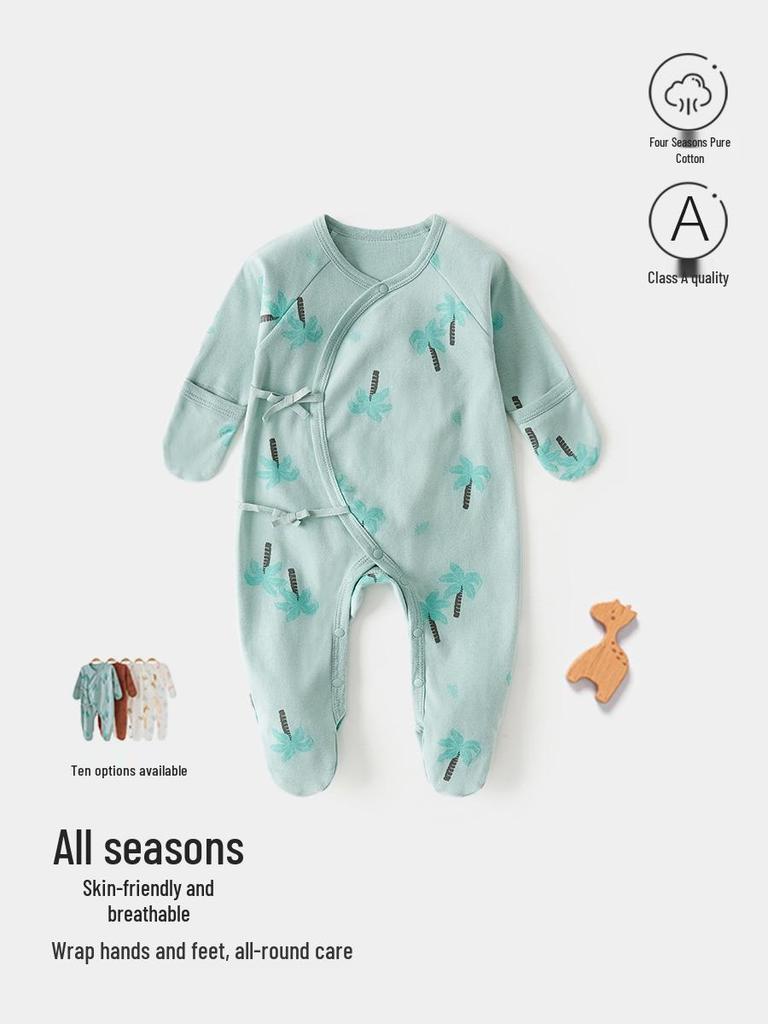Butterfly Style Newborn Full Body Suit for Hands and Feet, Pure Cotton, Class A