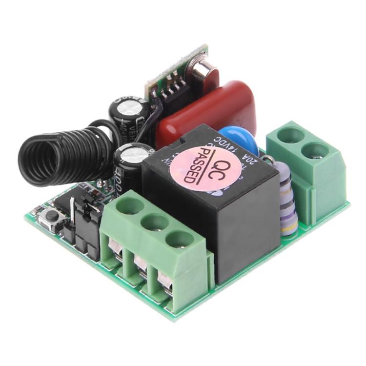 220V Remote Control Switch with NO/COM/NC Output and Learning Code