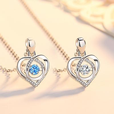 Beating Heart Necklace Women's Korean Version Temperament Smart Heart Collar Chain Valentine's Day Gift Pendant