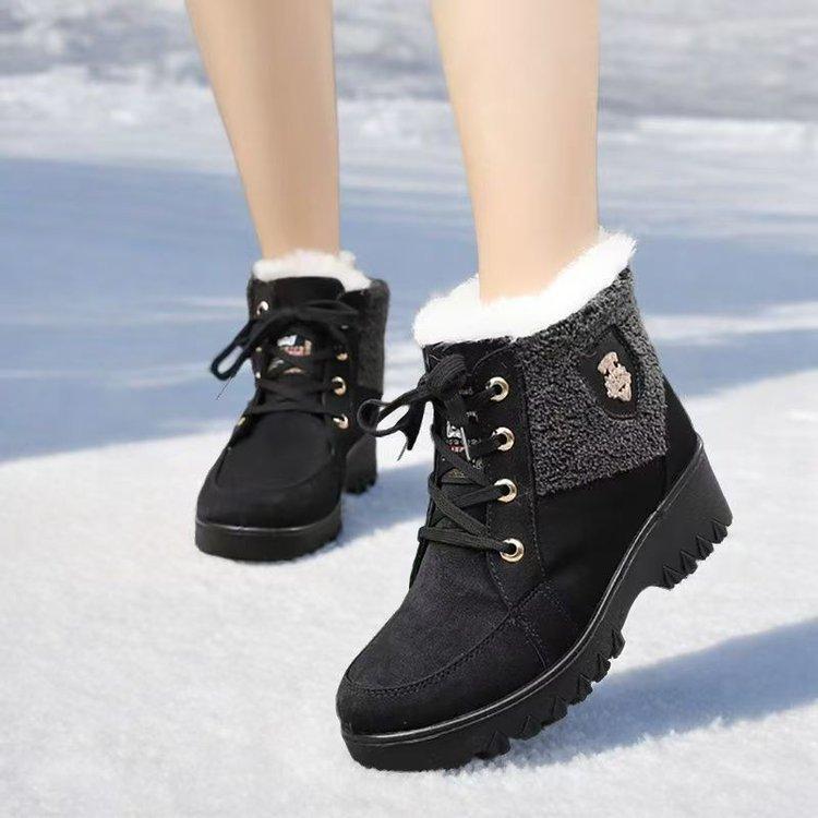 Women's lightweight comfortable cold warm padded snow boots non-slip wear outdoor leisure sports short cotton boots