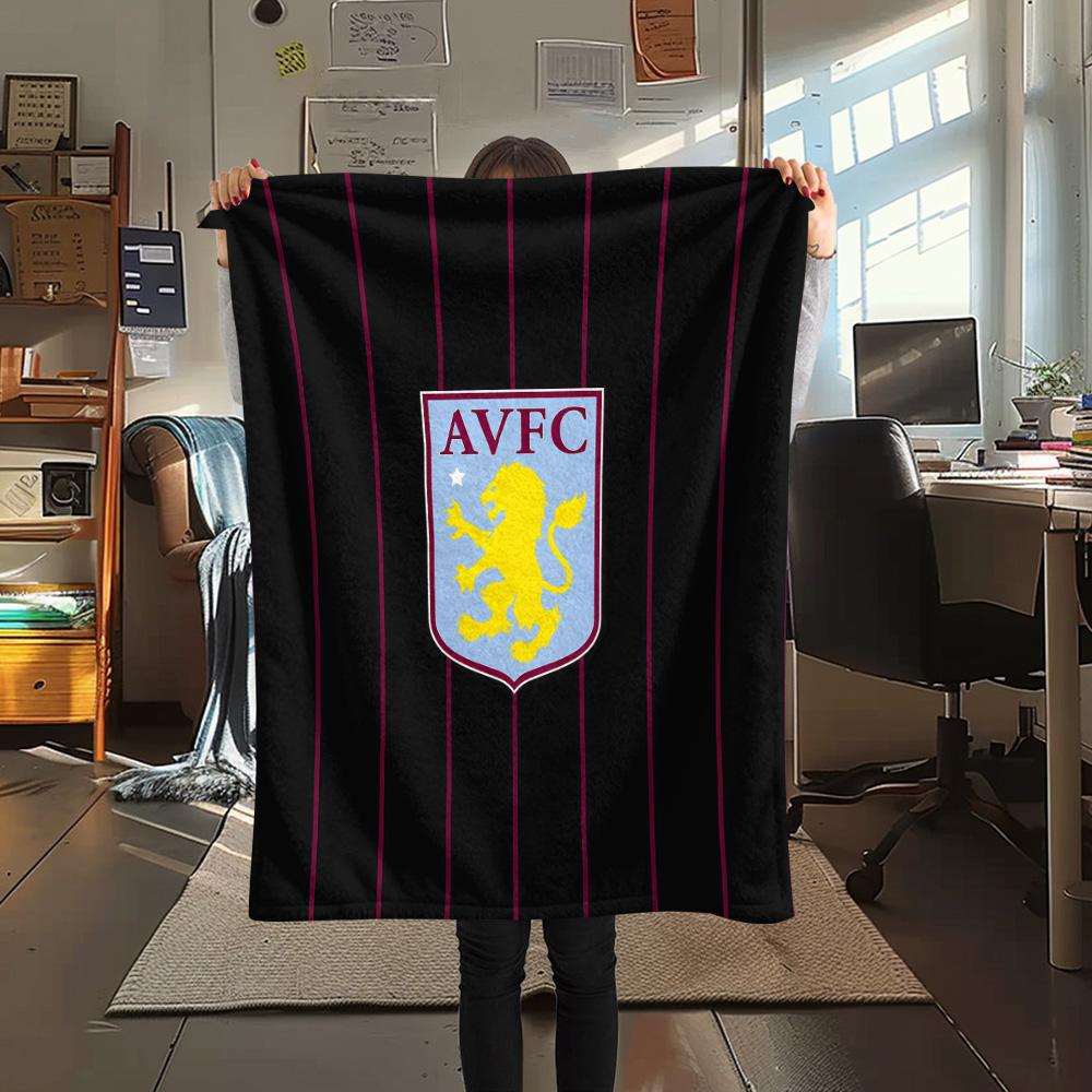 Aston Villa FC Flannel Blanket, High quality Comfortable for All Seasons, Home Decor, Warmth and Comfort