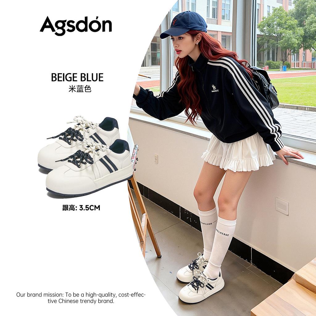 Flat spring new German training shoes casual sports shoes platform white board shoes