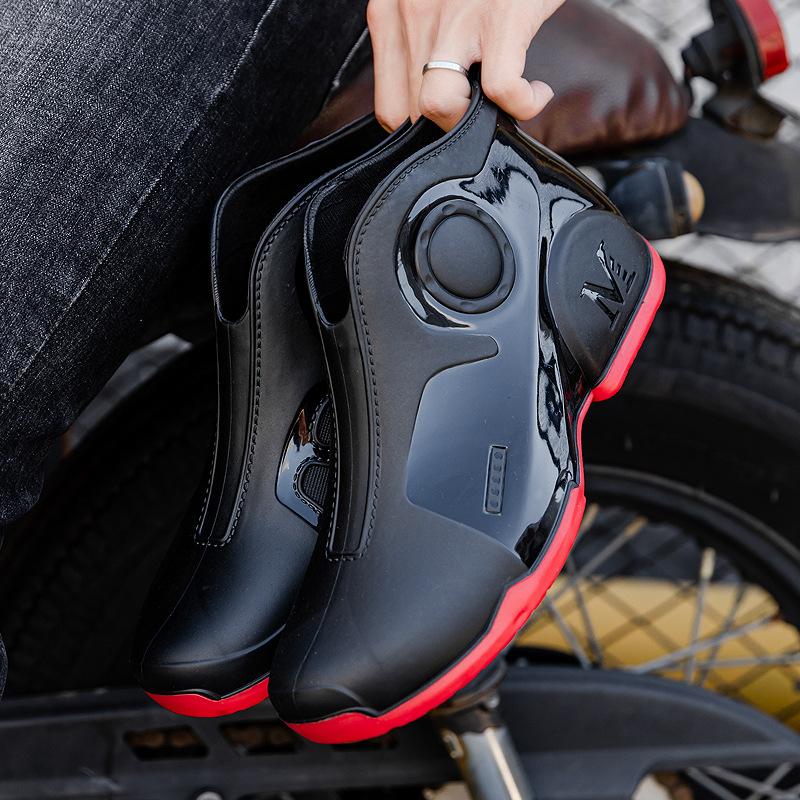 

Модные мужские высококачественные дождевые туфли Летние водонепроницаемые нескользящие износостойкие резиновые сапоги Мужские уличные для дождливых дней Рыбацкие водные туфли 44