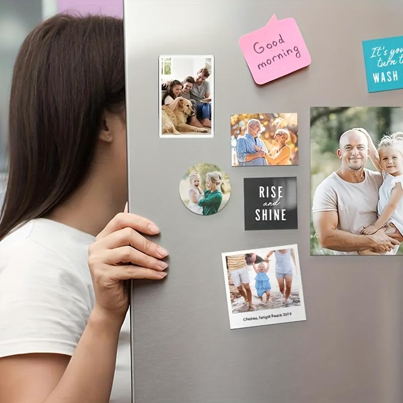 20/10pcs Acrylic Magnetic Photo Frame Refrigerator Magnets, Transparent Label Display Stand, Mini Photo Frame, for Home Living Room