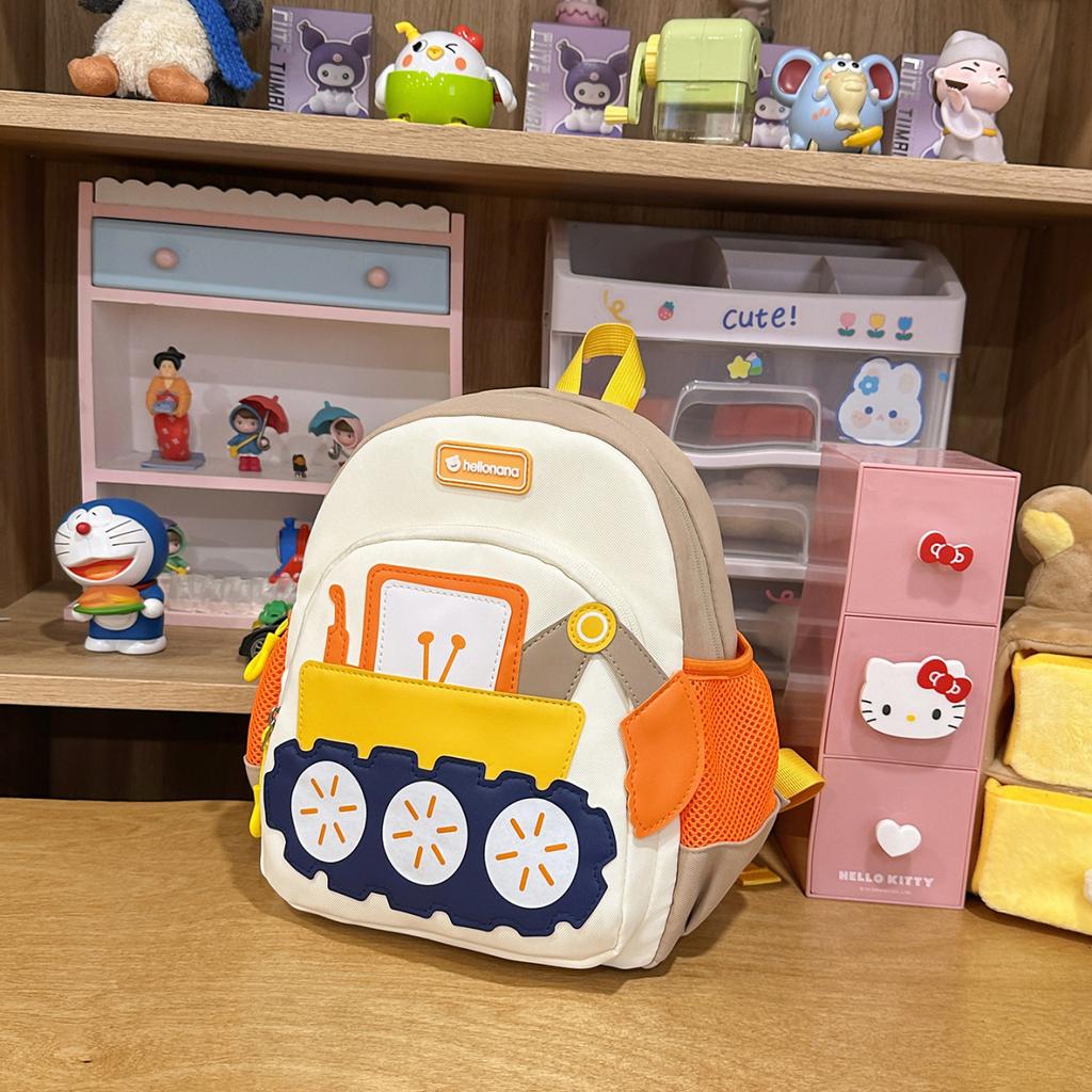 Schoolbag new cartoon construction car children's backpack kindergarten primary school students casual schoolbag men and women children outdoor
