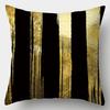 Black Gold Pattern Pillowcase Square Sofa Pillowcase Creative Pattern Cushion Cover
