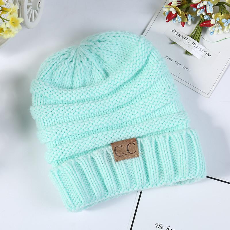 Trendy Kids Knitted Hat Soft Warm Yarn Beanie For Boys And Girls Winter Spring Fall
