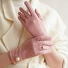 Autumn Winter Warm Women Gloves Winter Warm Full Finger Touch Screen Gloves Retro Pearl Driving Mittens Cycling Driving Mittens