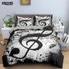 Musical Note Bedding Set 2/3pcs Music Theme Quilt Cover King/Queen Size With Pillowcase Fashionable Psychedelic Soft Duvet Cover