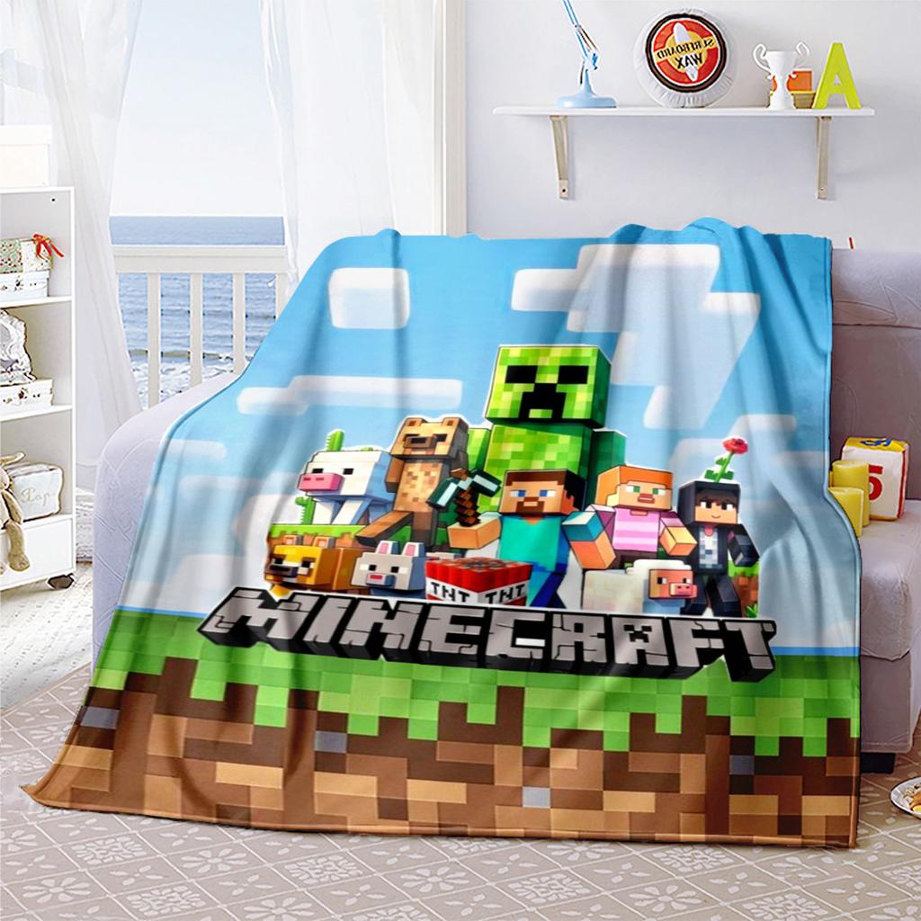 Classic Entertainment Sandbox Xbox Games Minecraft  blanket, home warming, four season bed decoration, sofa cover, flannel throwing blanket K2