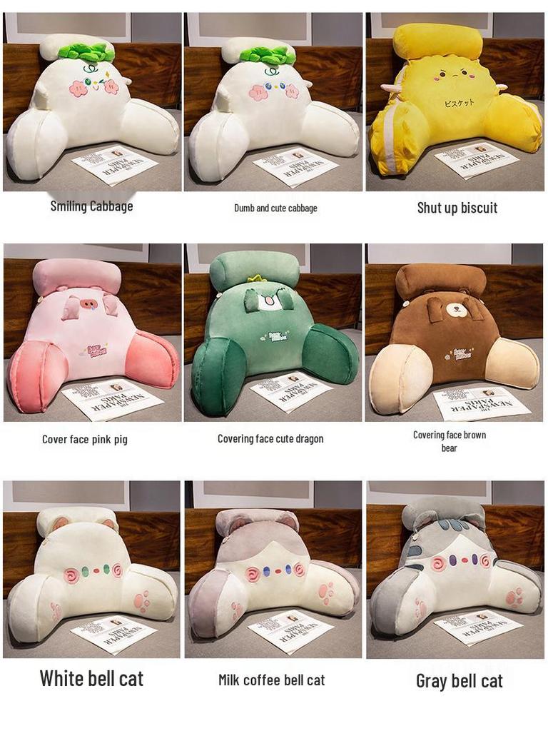 Cartoon Headboard Large Backrest Pillow for Student Dormitory: Soft Sofa, Bed, or Bay Window Reading and Lumbar Support Cushion