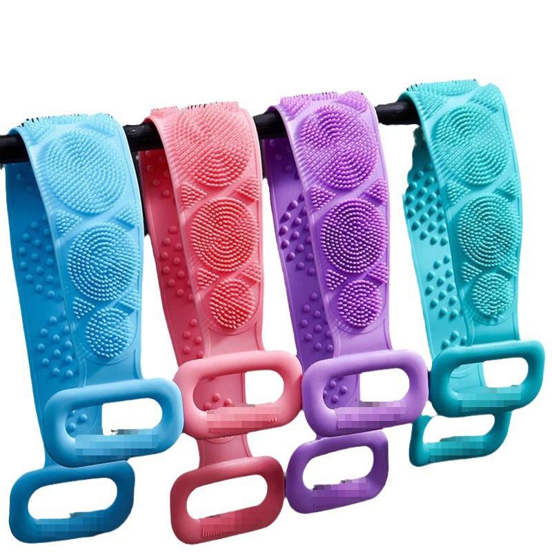 Dual-Sided Silicone Exfoliating Bath Scrubber for Men and Women – Thickened Massage Back Brush