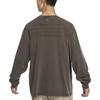 Nike Logo Print Crew Neck Pullover Loose Long Sleeve T-Shirt Men Tops Dark-Brown DZ5220-213