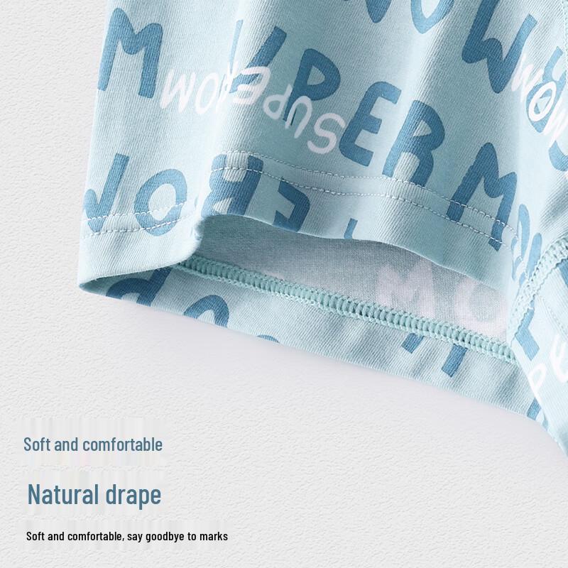 Teen Boys' Pure Cotton Printed Boxer Briefs 4-Pack
