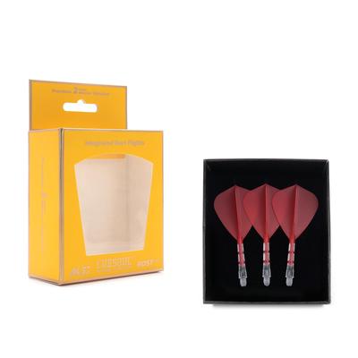 Cuesoul ROSTAK57 T19 Series Mixed Shaft Integrated Kite Shape Set of 3 Two-Tone Dual-Material Flights, Series, (Red) CS-AK57FZ2M