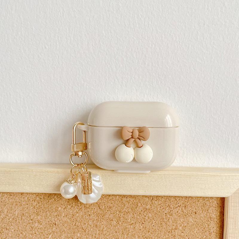 Wind Earphone Cover Protective Case Airpodspro3 Generation Pearl Airpods 1 /2 Fresh Wind Solid Color
