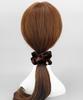 Maia Velvet Crystal Scrunchie Scrunchie Brown