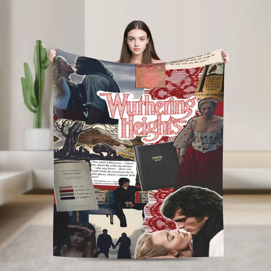Wuthering Heights 2026 Movie Blanket Multiple Sizes Soft Fuzzy Plush  Throw Blankets for Sofa Couch and Bed