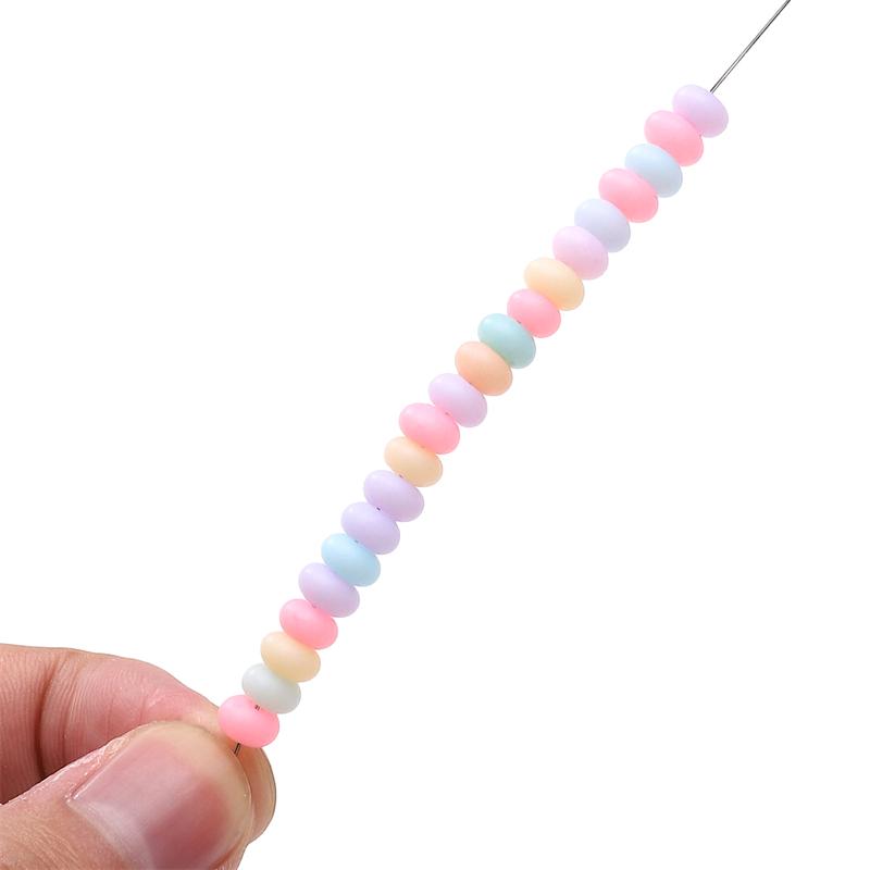 70pcs Glass Seed Beads Charm Frosted Mineral Abacus Czech Spacer Beads For Jewelry Making Accessories