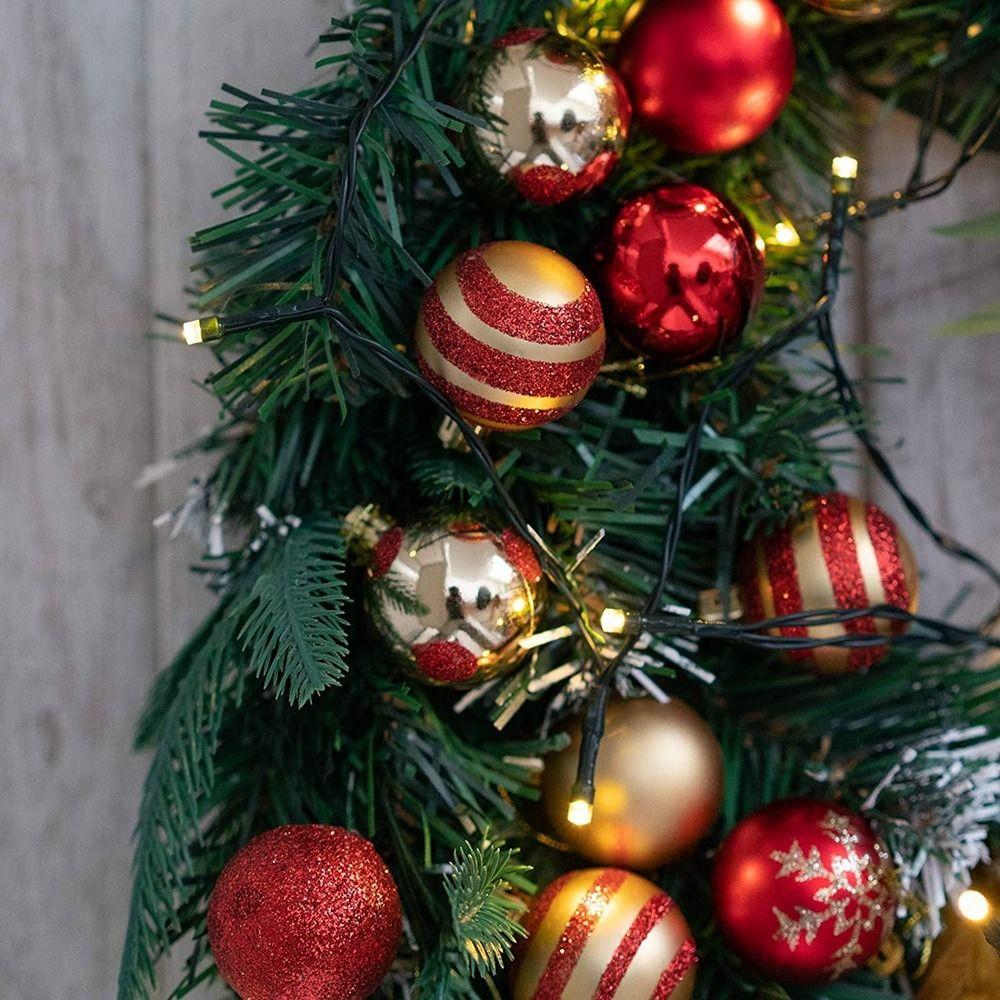 50Pcs/set 4cm Christmas Ball Set Plastic Xmas Baubles Xmas Tree Hanging Pendant Christmas Decorations Gift Ball