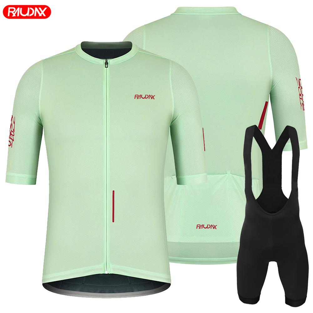 2026 Raudax UNISEX SPECTRA Short Sleeve Jersey Sets Ropa Ciclismo Hombre Summer Cycling Clothing Triathlon Bib Shorts Suit Bike Shirt