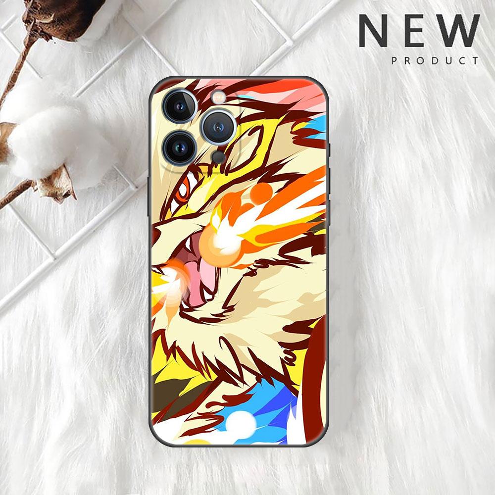 Telefon Fall Für Apple iPhone 11 14 13 12 Pro 7 Plus XR X XS Max 6 6S 13Pro Max schwarz Silikon Funda Anime Cool Pokemon