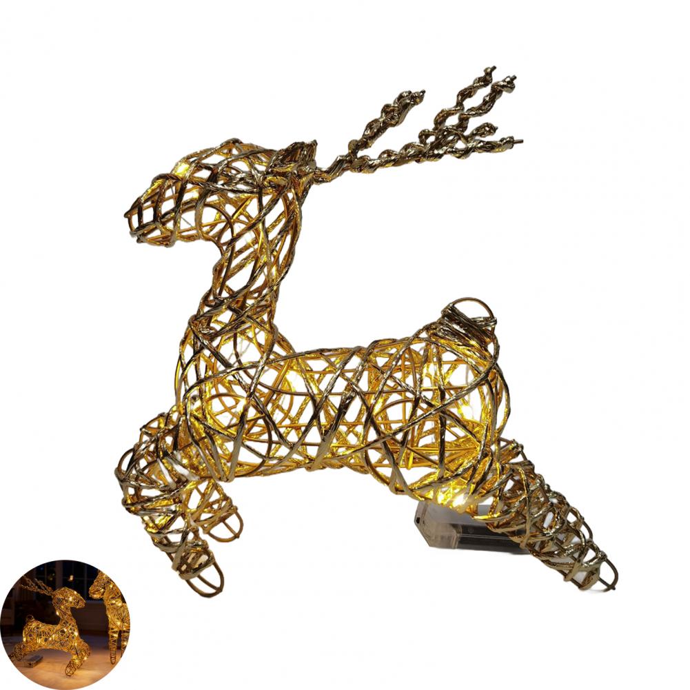 Outdoor Christmas Elk Display Led Christmas Elk Yard Ornament Christmas Reindeer Decor with Led Lights for Outdoor for Xmas