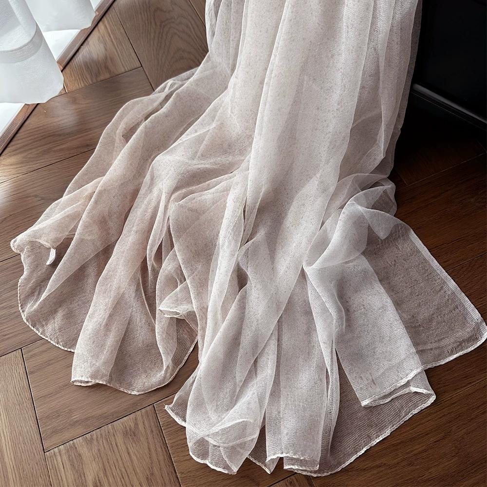 

10% Шелковый шарф для женщин Градиентный платок от солнца Универсальный тонкий шарф высокого класса Ретро марлевый шарф для женщин 180x100cm